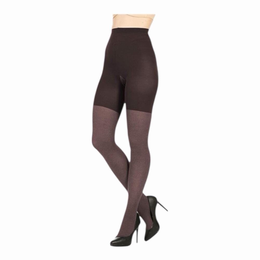 SPANX Two-Tone Brown High-Waist Tights